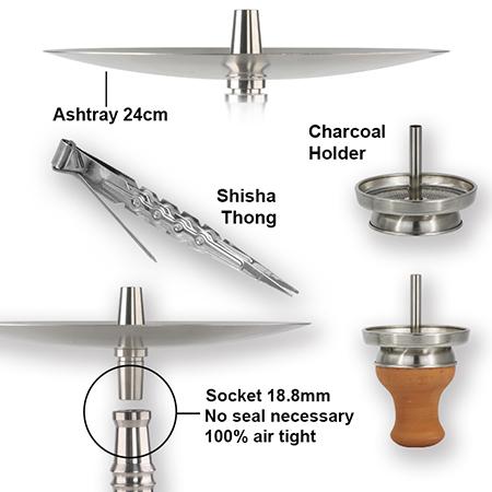SS-B001 Stainless Steel Hookah