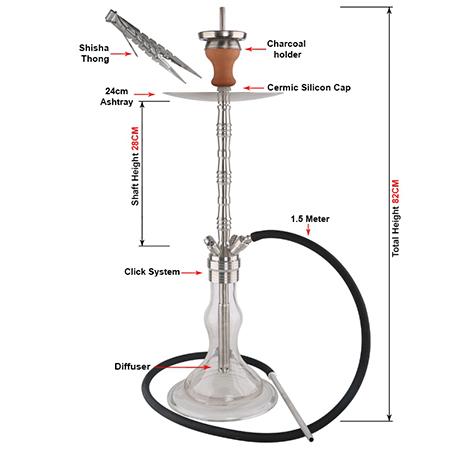 SS-B001 Stainless Steel Hookah