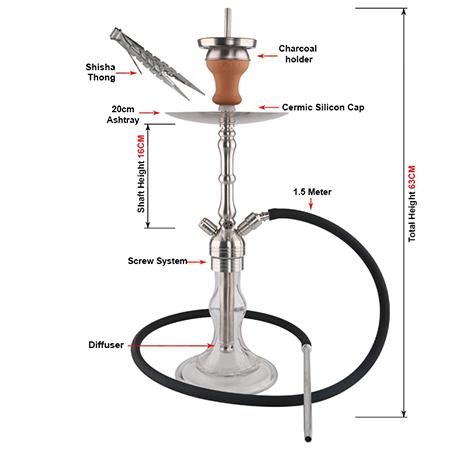 SS-B002 Stainless Steel Hookah