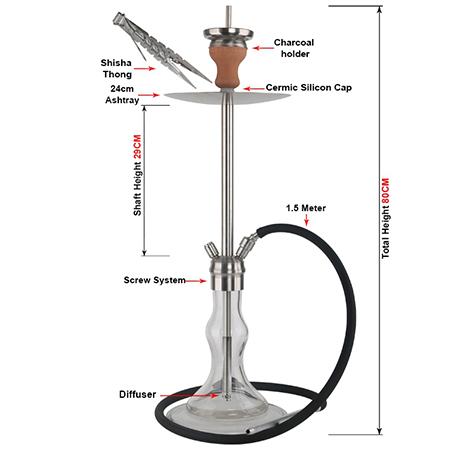 SS-B004 Stainless Steel Hookah