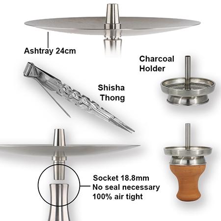 SS-B005 Stainless Steel Hookah