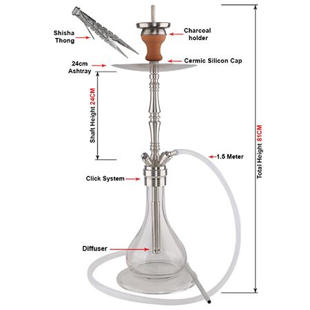 SS-B006 Stainless Steel Hookah