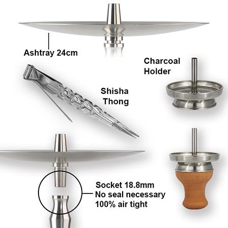 SS-B007 Stainless Steel Hookah