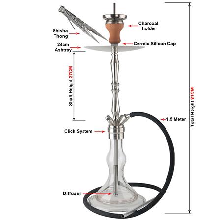 SS-B007 Stainless Steel Hookah