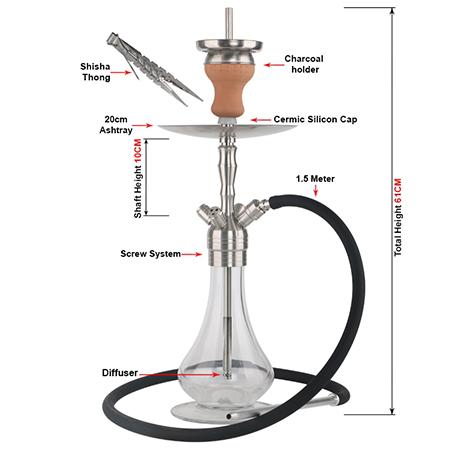 SS-M001 Stainless Steel Hookah
