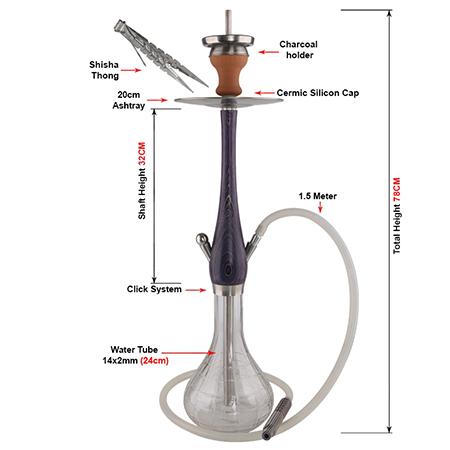 WOOD-B001 Wooden Hookah