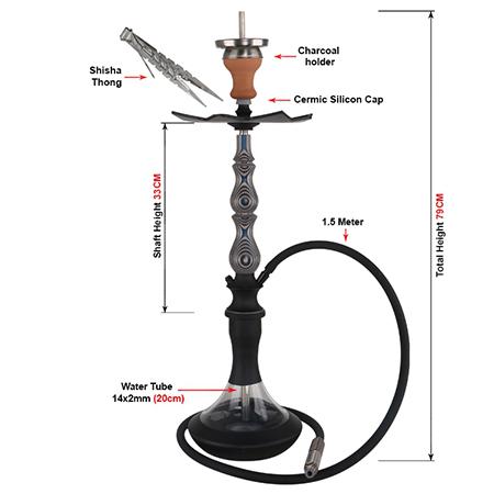 WOOD-B002 Wooden Hookah