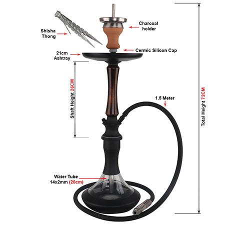 WOOD-B003 Wooden Hookah