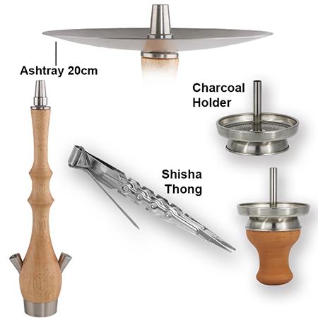 WOOD-B004 Wooden Hookah